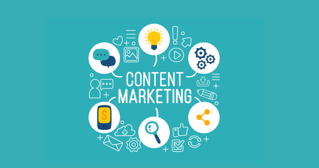 Schéma prepojenia rôznych atribútov v oblasti content marketingu
